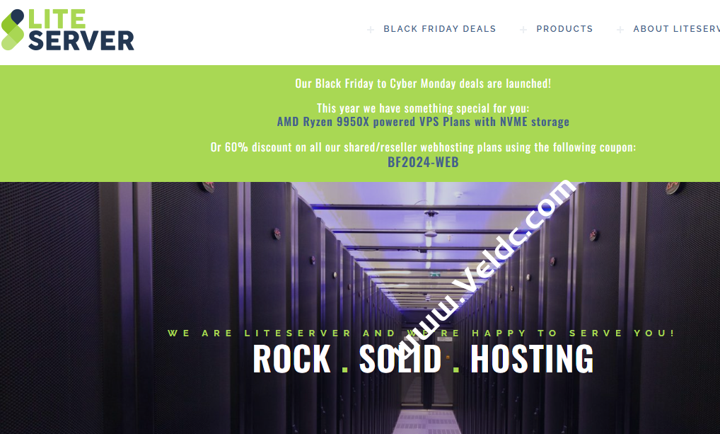 LiteServer：#黑五大促#700GB大硬盘VPS年付30欧，2核AMD Ryzen/2GB/120GB NVMe，5Gbps@50T，年付€50-SSHCE测评