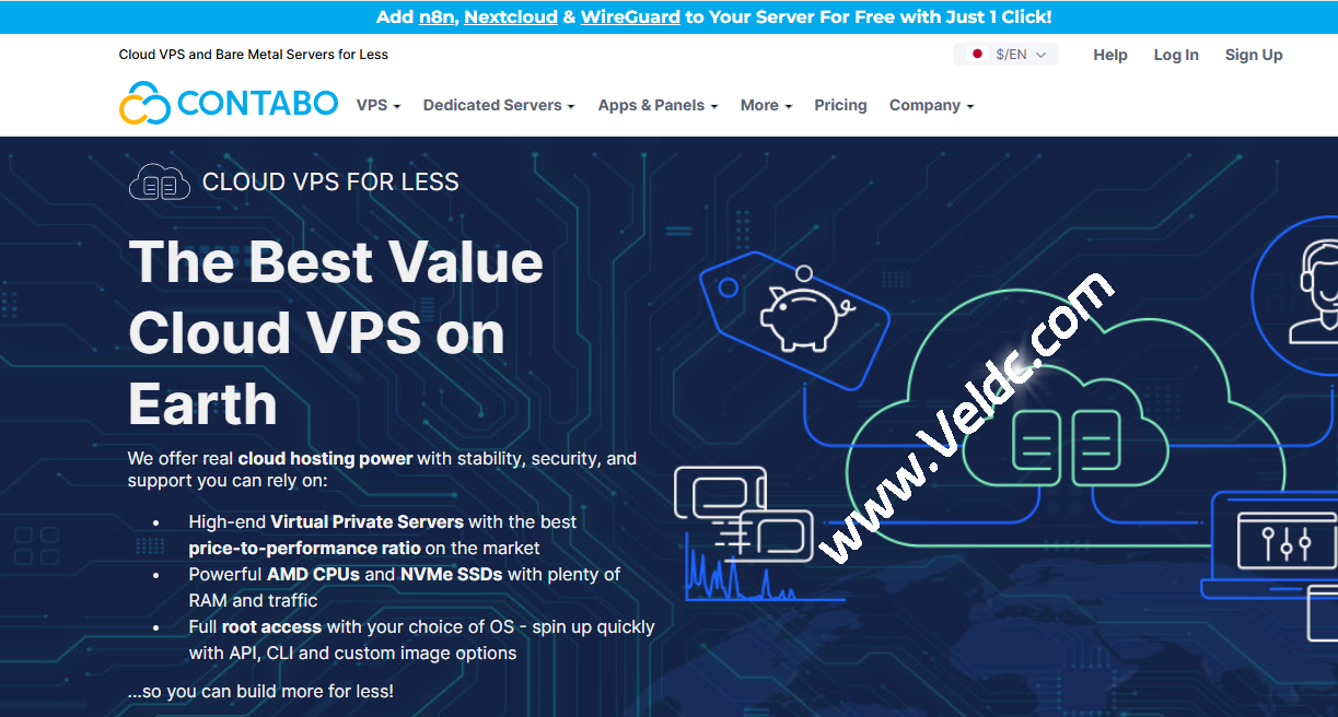 Contabo：双11全场VPS特别优惠11%，4核/8G/75G NVME/200Mbps@32T，折后月付€3.2起，可选日本/新加坡/美国/德国/英国/澳大利亚等9个机房-SSHCE测评