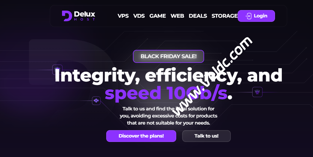 DeluxHost:#黑五#荷兰VPS,1核2GB/30GB SSD,1-10Gbps不限流量,月付€1.59起-SSHCE测评