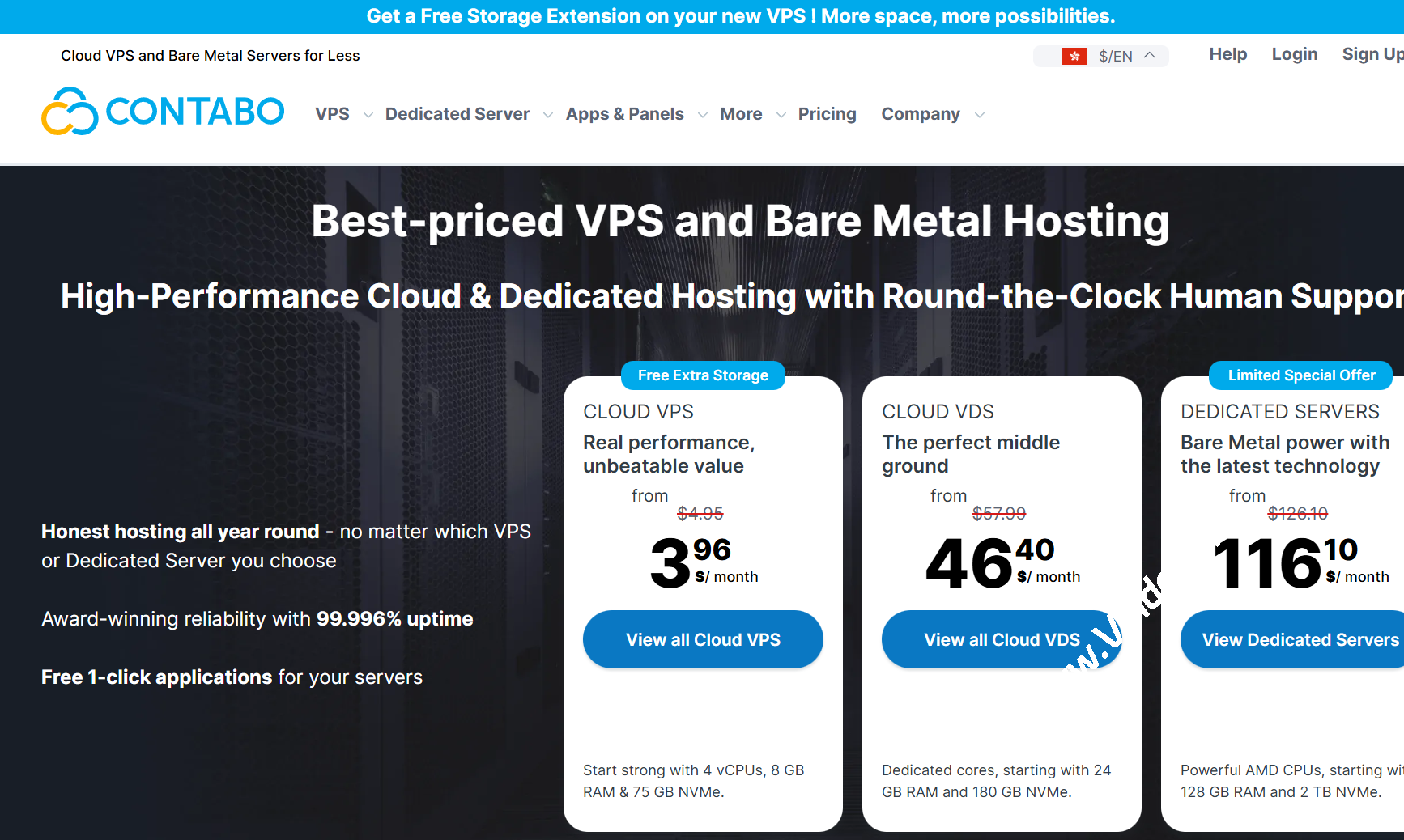 Contabo：限时硬盘翻倍活动，德国高配VPS，4核/8G内存/300G SSD/200M@不限流量，月付$4.71起-SSHCE测评