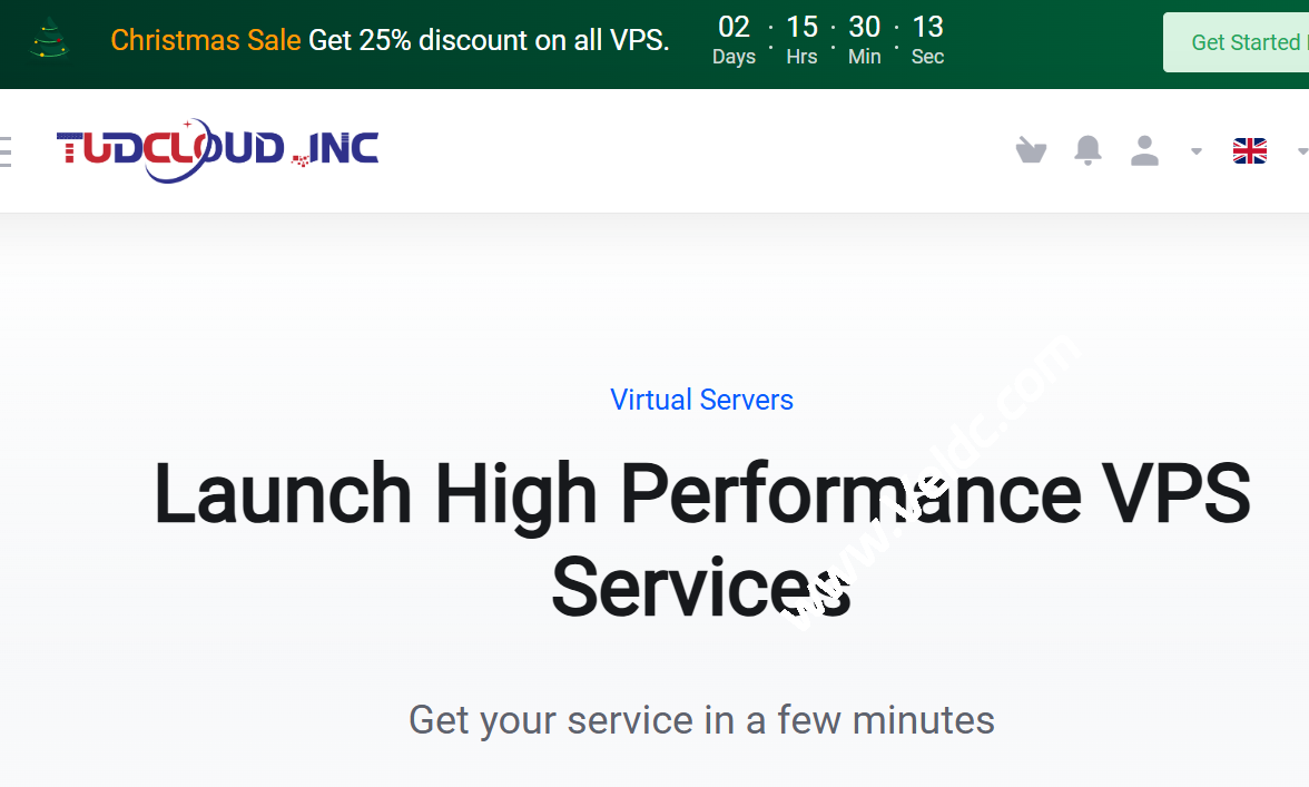 Tudcloud:圣诞+新年限时促销,全场VPS七五折要,可选香港 CN2 优化线路 VPS/西雅图VPS(AS9929+CMIN2+高防,月付$3.75起-SSHCE测评