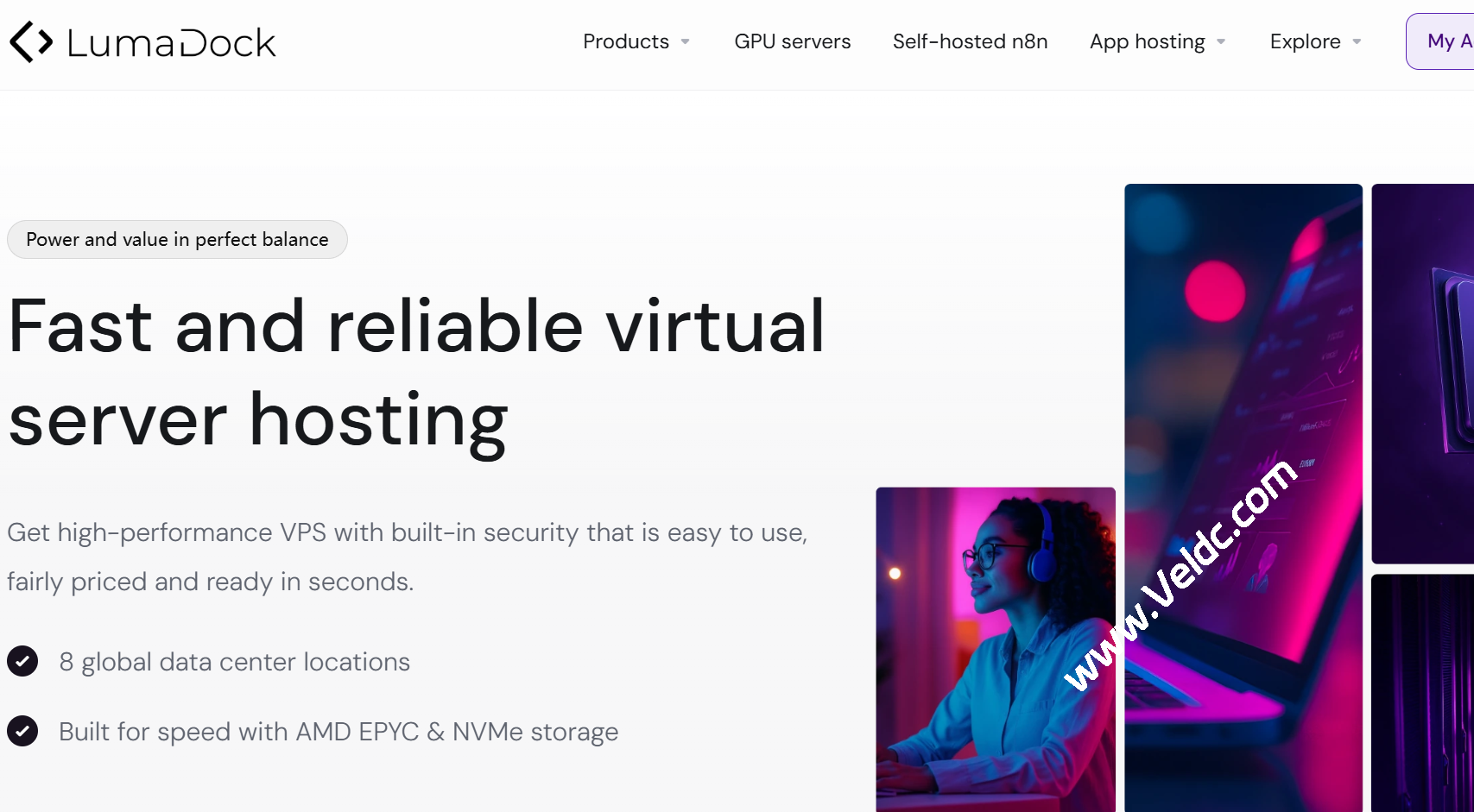 Lumadock：高性能VPS，2核4GB/40GB NVMe，1Gbps@不限流量，月付$3.99起，可选美/英/德/法/荷兰等10机房-SSHCE测评